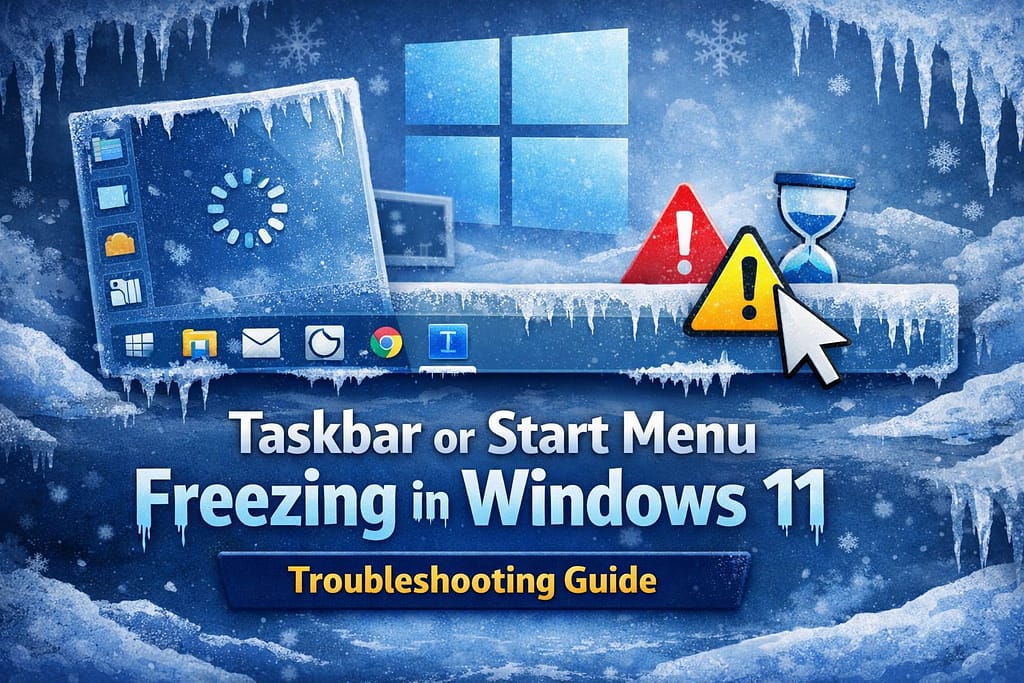 windows 11 taskbar and start menu not working issue on desktop